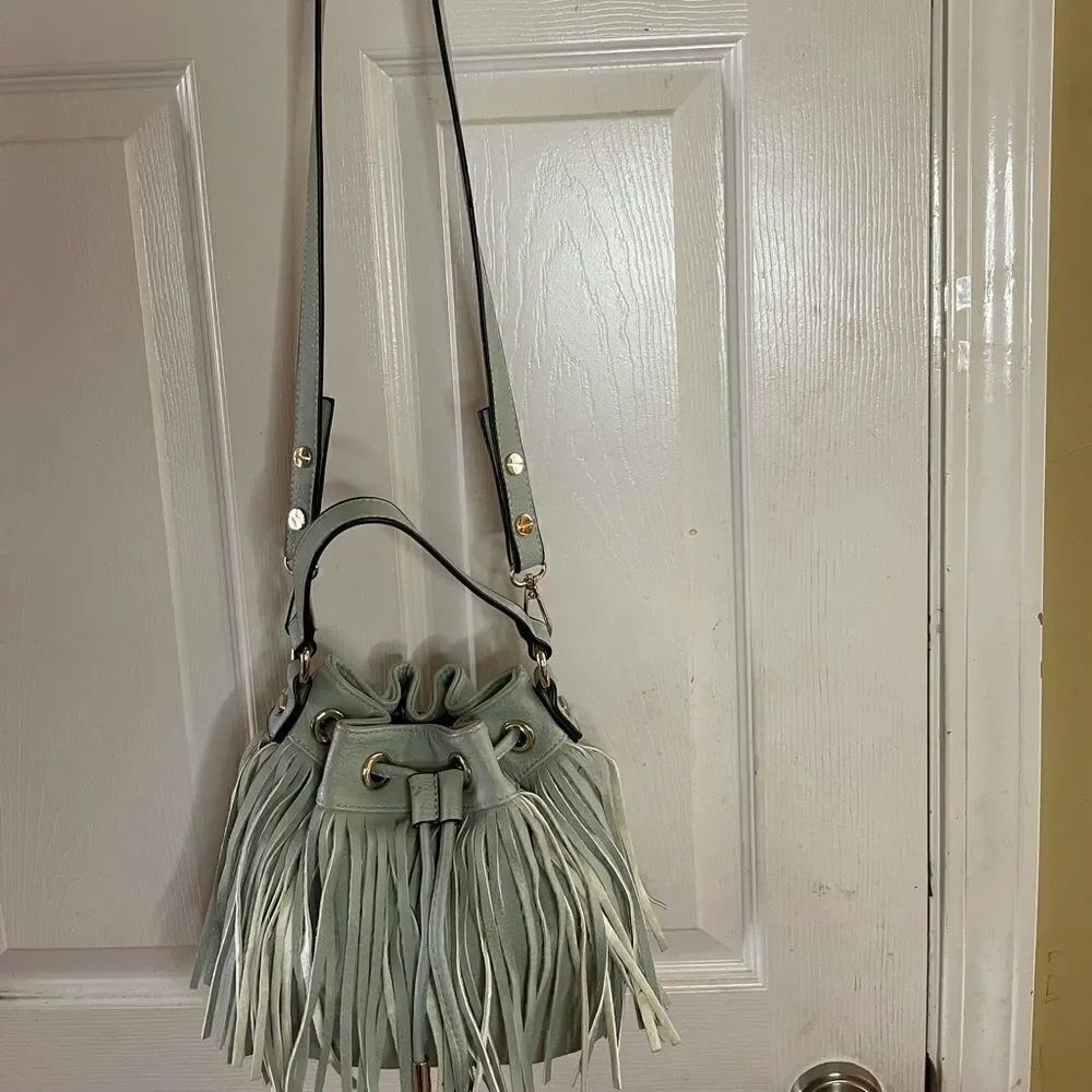 Expression NYC drawstring mint green crossbody bag